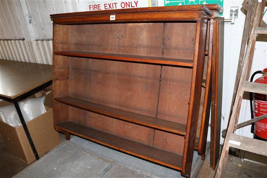 Pair mahogany open bookcases(-)